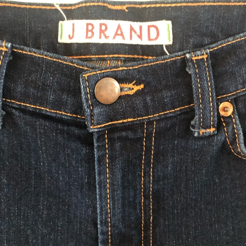 J Brand Dark Slim Jeans Cigarette Leg Size 28 Low Rise Y2K style - Picture 2 of 11